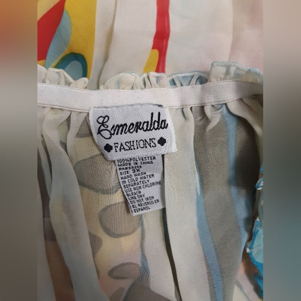 Esmeralda Fashions asymmetrical blouse/ mini dress - Picture 4 of 5